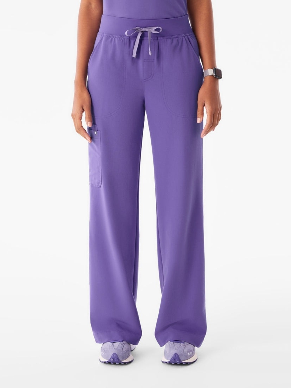 Figs Amethyst Isabel High-Rise Wide-Leg Scrub Pant
